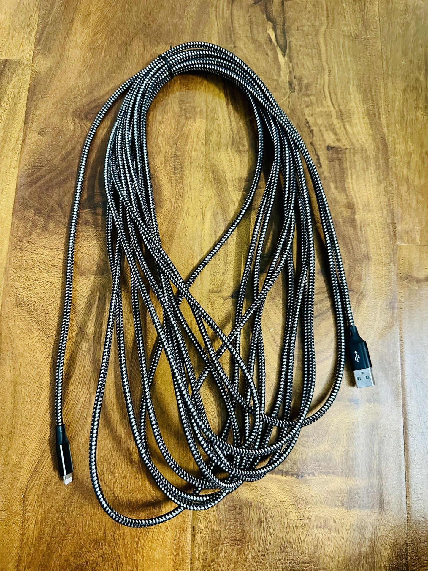 USB to Lightning Cable Fast Charging for iPad iPhone 8/9/10/11/12/13/14/Reg/Pro/Plus/Max 15ft New condition 