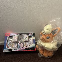 Prismatic Evolutions Premium Figure Collection & Flareon Plush Bundle