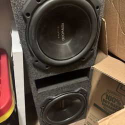2 Kenwood Excelon Ten Inch Subwoofers With Box 