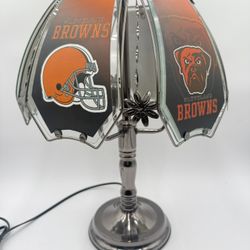 Cleveland Browns Dawg Pound Lamp 21” Tall 6 Glass Panels