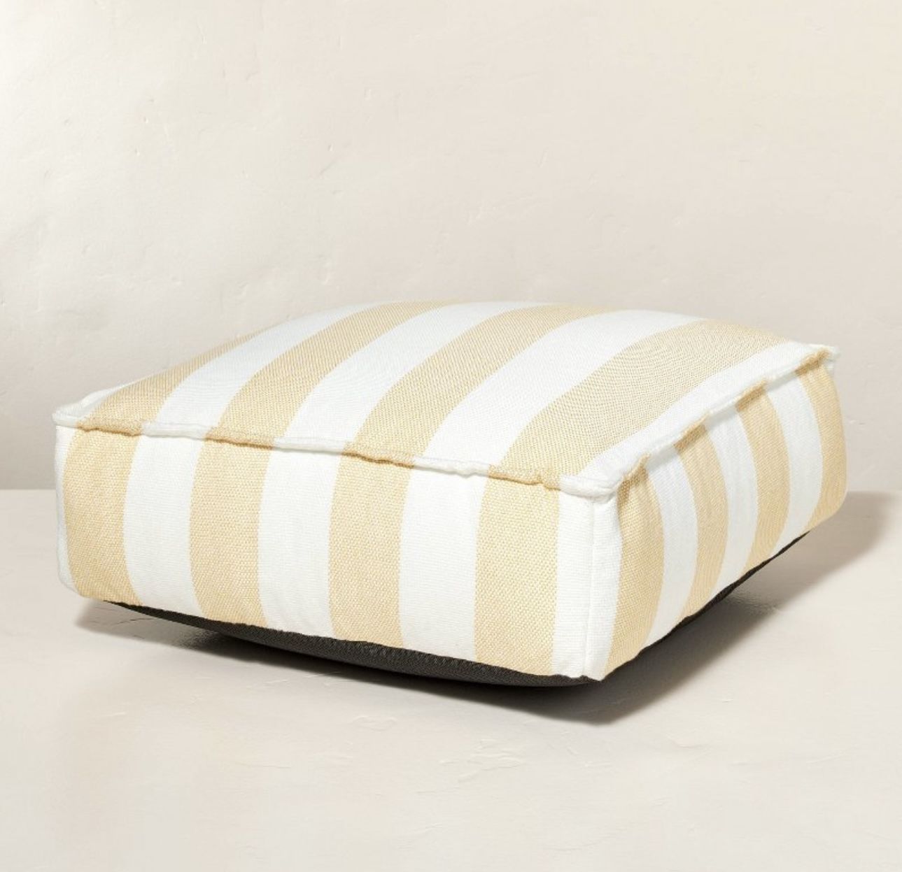 Hearth & Hand Magnolia Bold Stripe Indoor/Outdoor Floor Cushion Gold/Cream