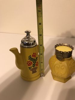 Vintage Set of 4 Empty Avon Bottles- 1 Pheasant, 1 Parrot, 1 Lamp, & 1 TeaPot Thumbnail