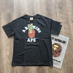 BAPE College Tee By A Bathing Ape Black, Large