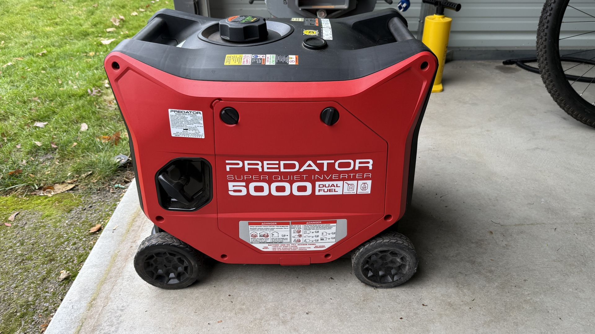 PREDATOR 5000 Watt Dual-Fuel SUPER QUIET Inverter Generator with Remote Start and CO SECURE Technology, EPA