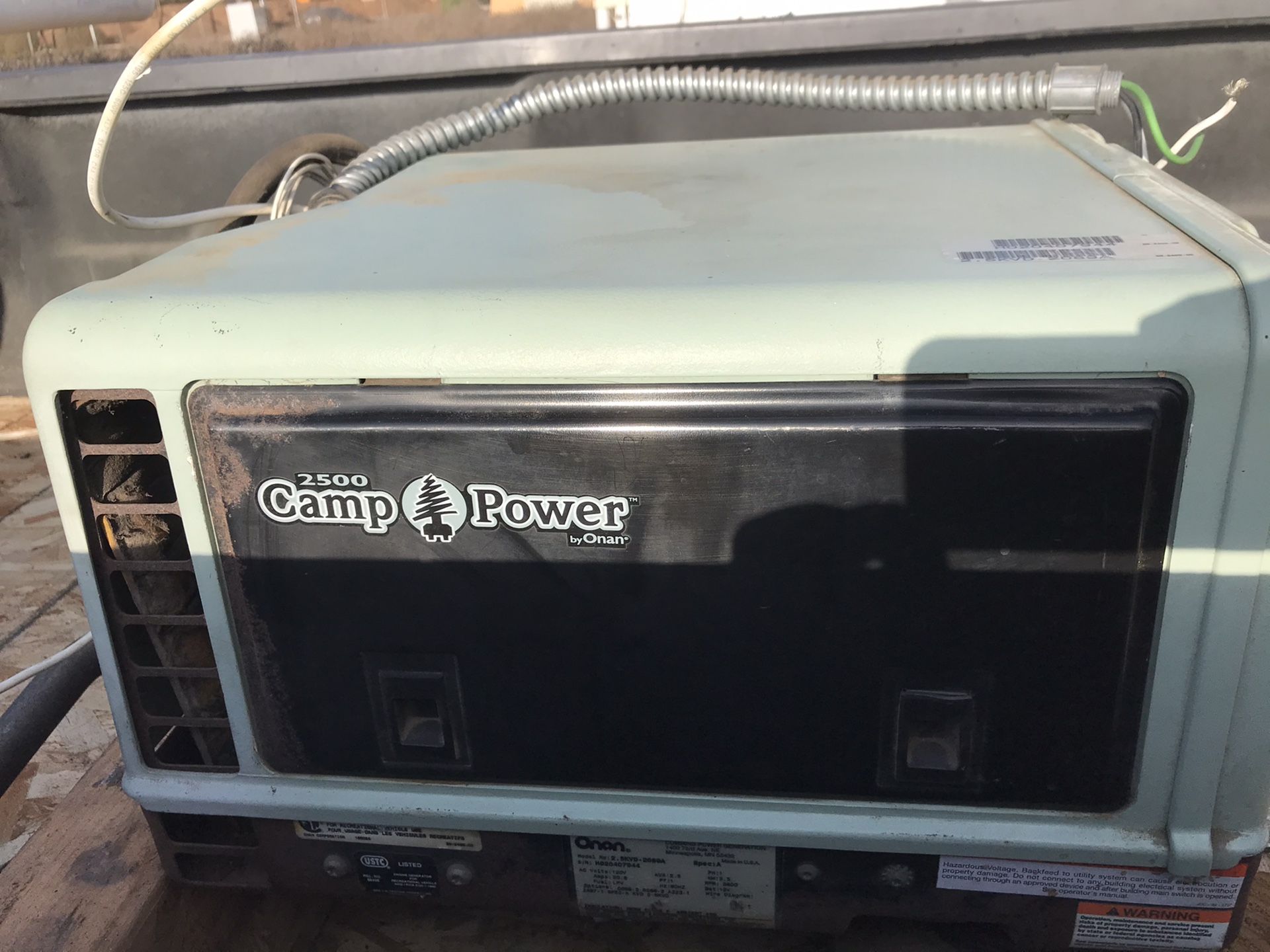 Propane LP onan camp power 2500 rv generator