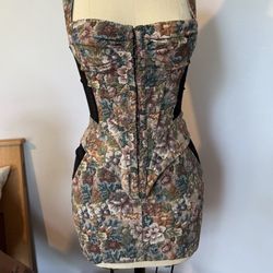 Miaou Antique Floral Corset & Mini Skirt Set | XS |New