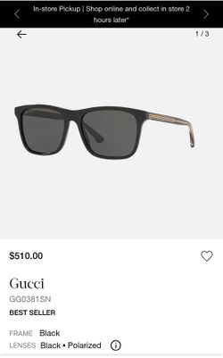 GUCCI BLACK LUXURY GLASSES GG0381SN