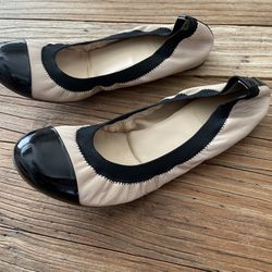 J Crew Mila Classic Leather Ballet Flats Shoes 9.5