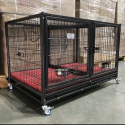 Brand New 43” Stackable Heavy Duty Dog Kennel With Dura Floors 