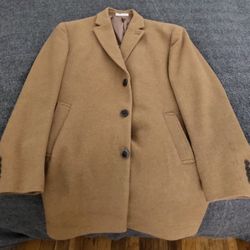 ⏳ Calvin Klein Camel Wool Coat – Priced to Sell Fast!