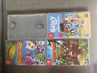 Nintendo Switch Game Bundle - Bluey, Donkey Kong, My Singing Monsters + Extra Game