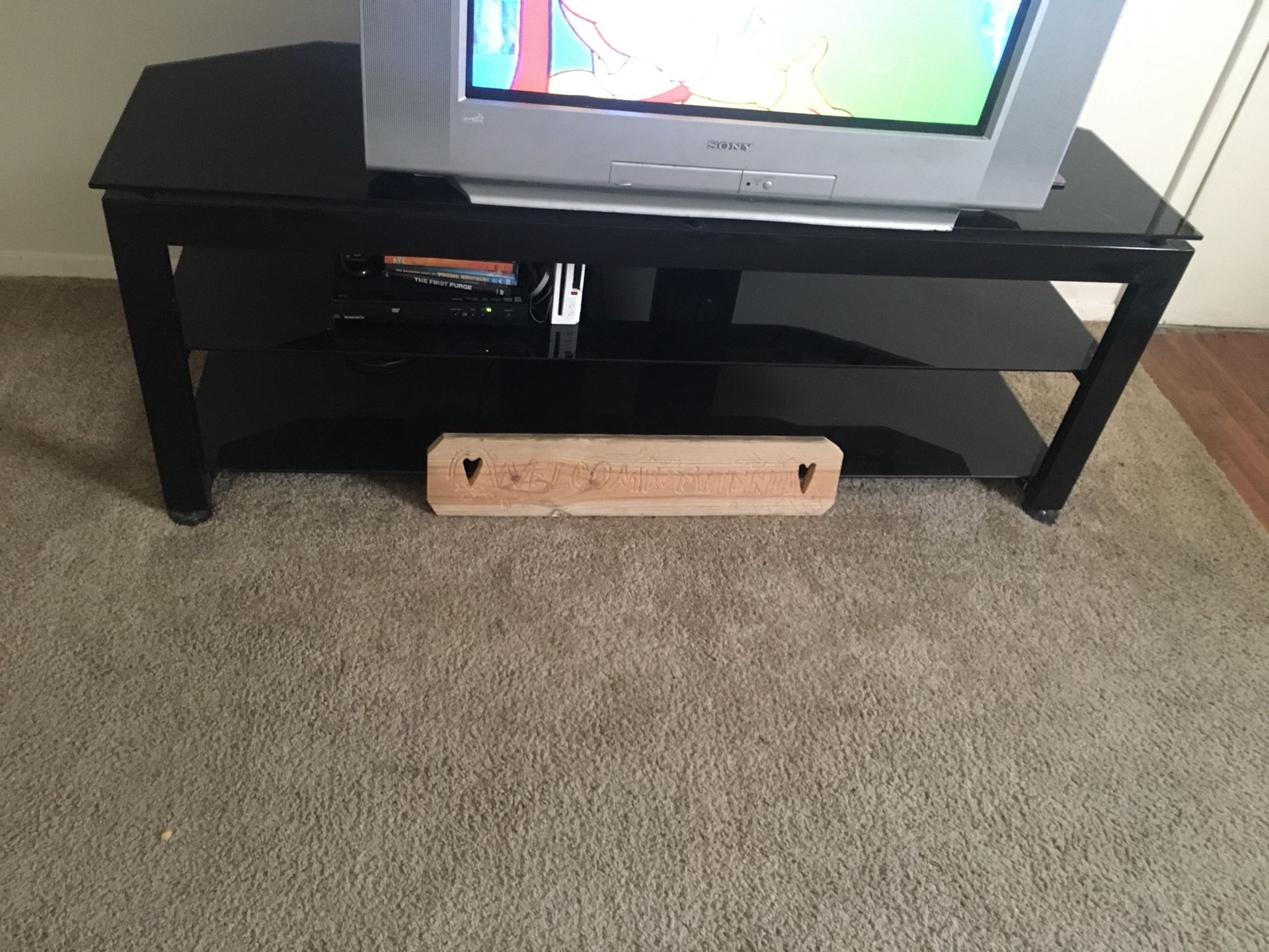 Huge black entertainment center