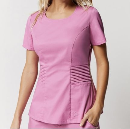 Light Pink Scrub Top, Medium