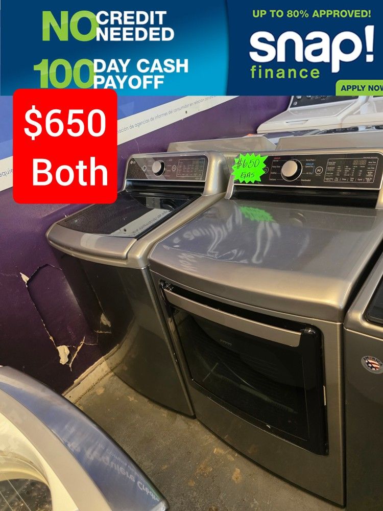 LG Top Loads Washer & Gas Dryer