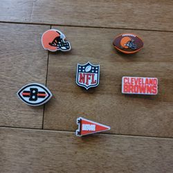 Lot Of 6 Cleveland Browns Shoe Charms 