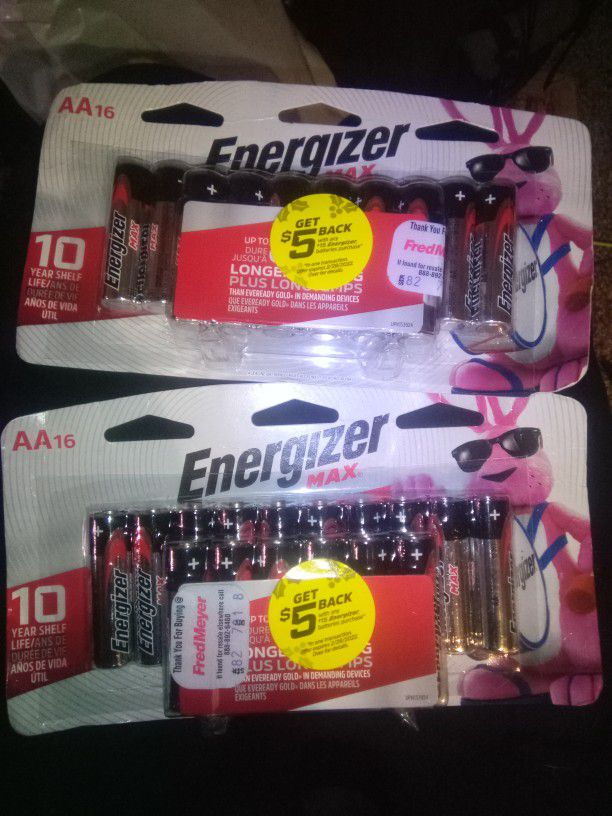 Energizer AAA Triple A Batteries 2 Packs of 16 Batteries