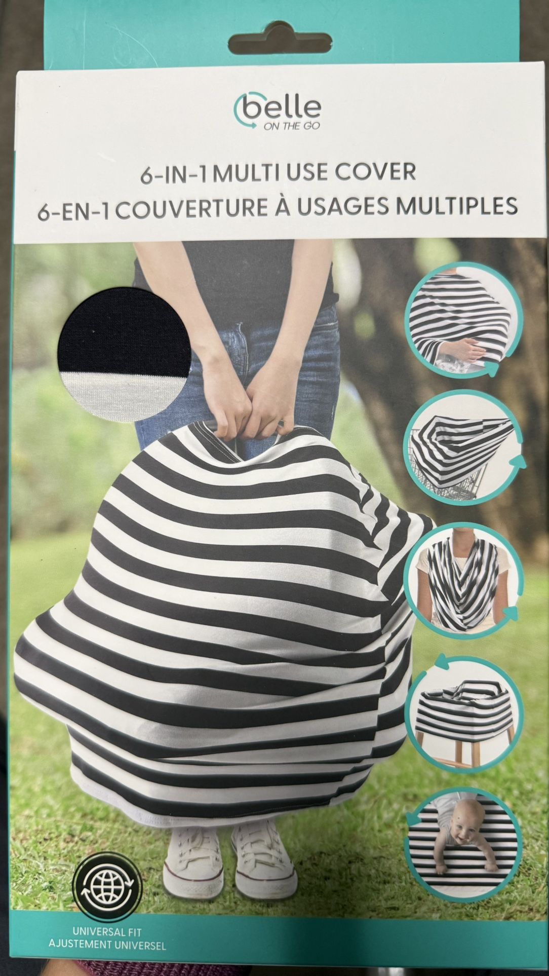 NEW! 6 in 1 Car Seat Cover, Nursing, Blanket, Cart Cover, Multiuse Breastfeeding Cover(3 available)