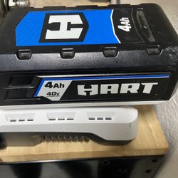 HART 40V 40-Volt 4.0Ah Battery HLBP02 Lithium-Ion Battery + Charger