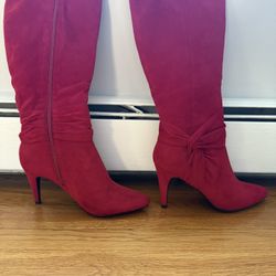 Red Suede Boots