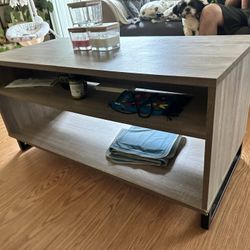 Coffee Table, Two Side Tables And Corner Shelf