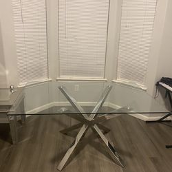 Glass dining table