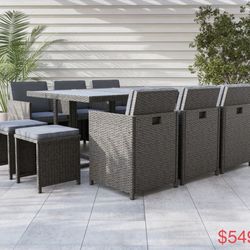 Patio Furniture Outdoor Dining Table Set 