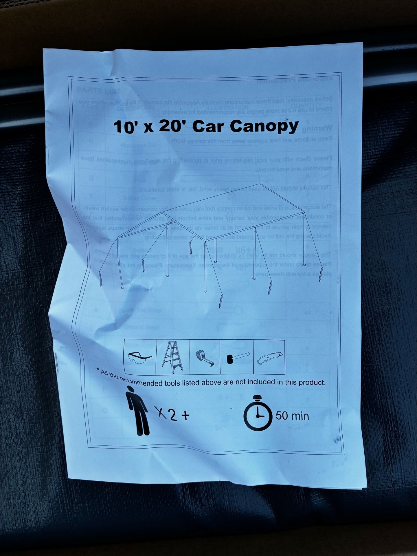 10x20 car canopy