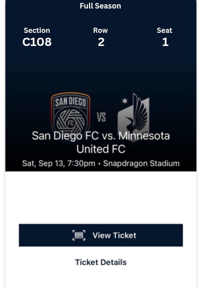 San Diego FC Vs Minnesota United FC