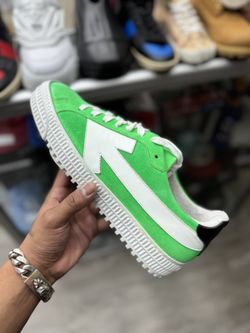 Off White Green Tennis Sneaker 