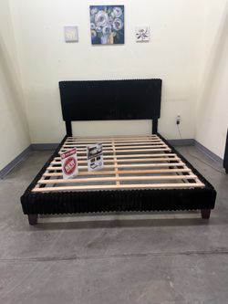 New Queen bed frame with mattres