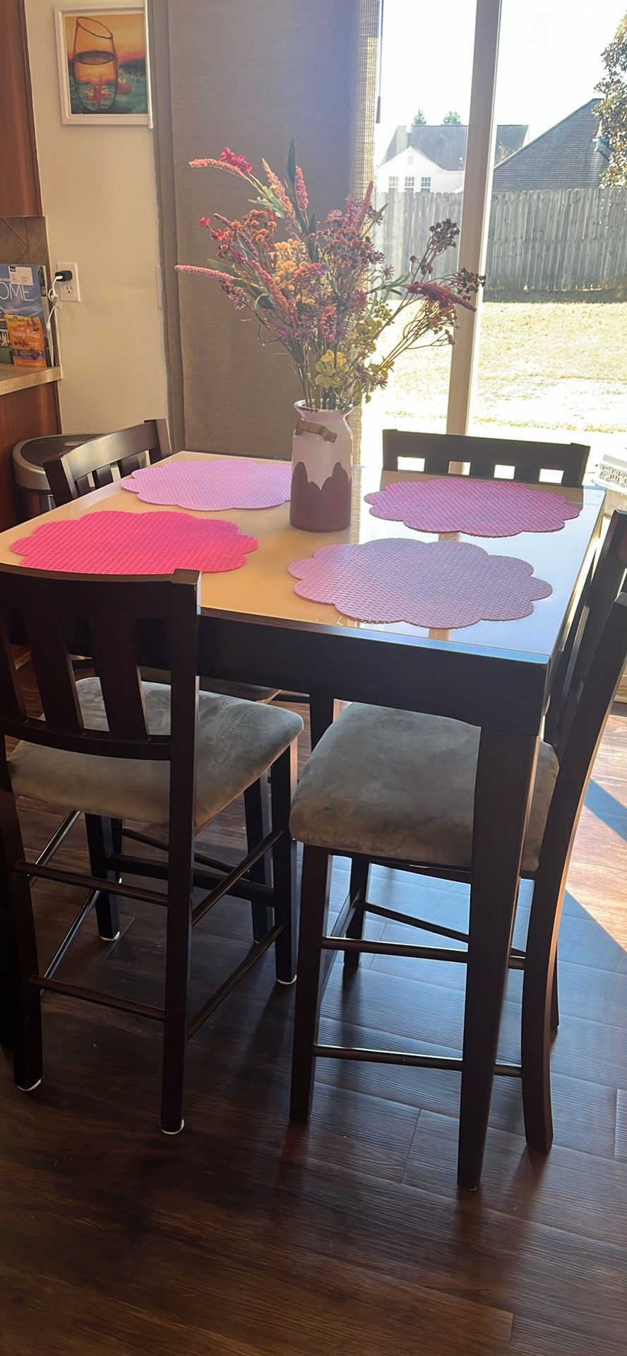 Expandable Glass Top Kitchen Table With Chairs