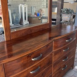 Dresser Mirror and a Drawer Chest
