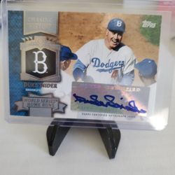 Dodgers Duke Snider Certified Autograph Card