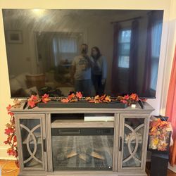 Tv And Fire Place With Surround Sound