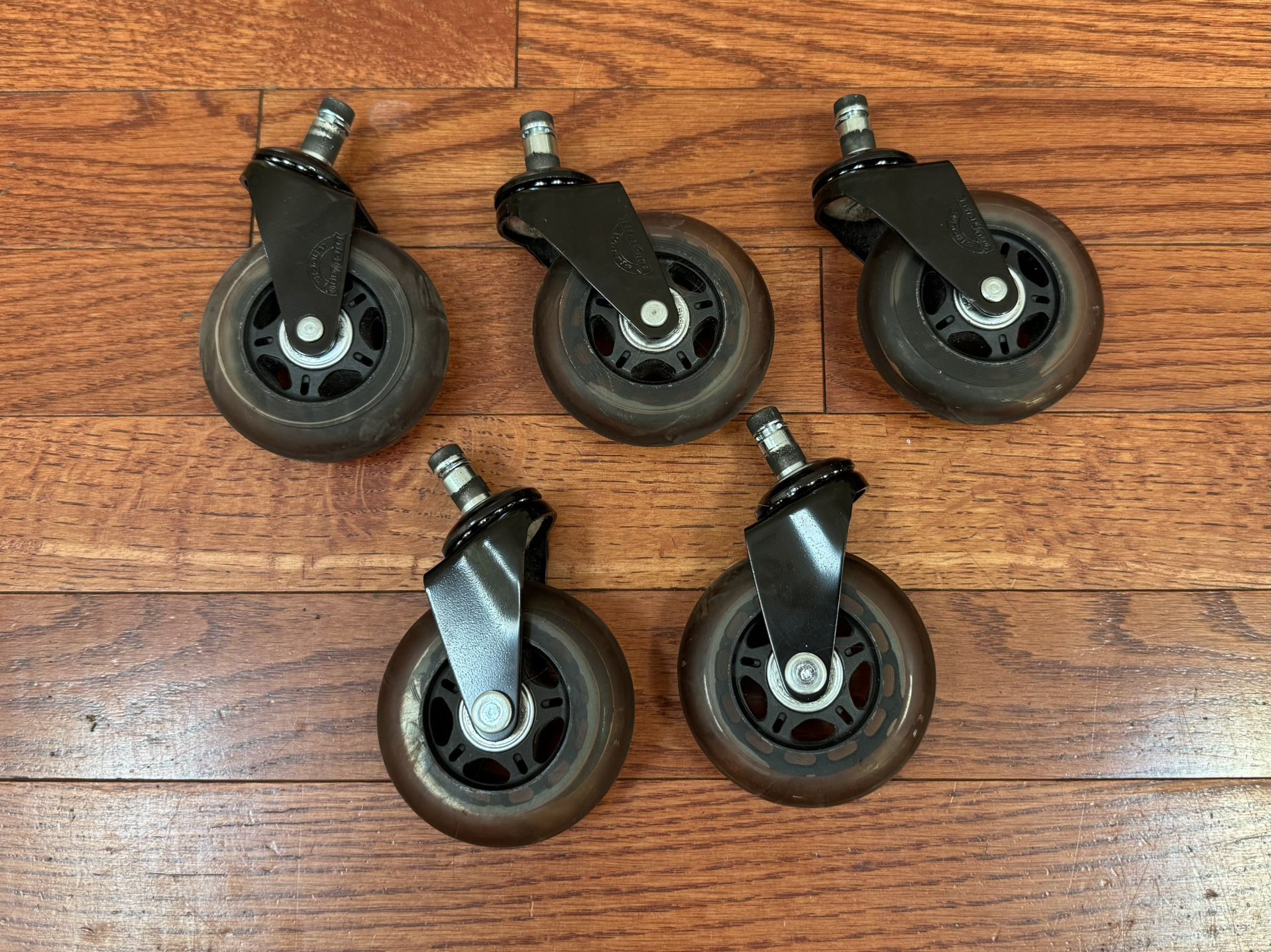 Office Chair Wheels Replacement Rubber Chair Casters for Hardwood Floors and Carpet