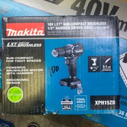 Makita New Hammer Drill Brushless 18v Tool Only