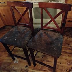 Three Kitchen Counter Chairs 