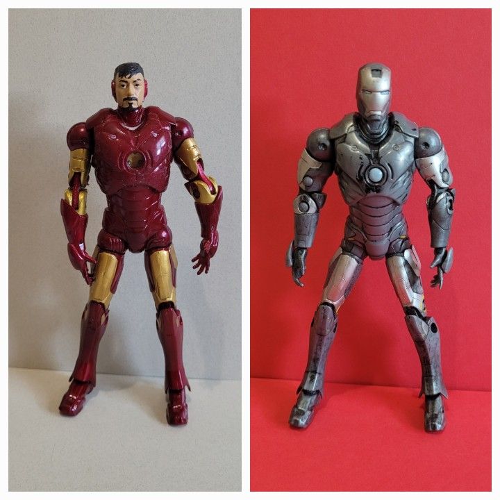 Vintage Action Figure IRON MAN 2008~Marvel Iron Man 2 Movie Mark II Tony Stark .
