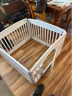 Dog kennel with door