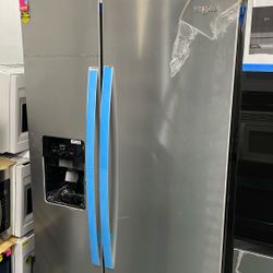 Whirlpool Refrigerator Side By Side In Stainless Steel With Ice Maker And Water Dispenser 