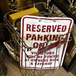 Reserved Parking Metal Sign 