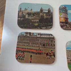 Vintage New 6 Coasters From London England 
