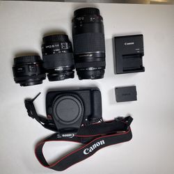 Canon EOS Rebel T5 DSLR 18.0MP Camera w/ EF-S 50 | 75-300 | 18-55MM
