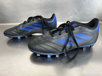 Adidas Boy’s Black Blue Goletto Soccer Cleats - Size 3 - EUC