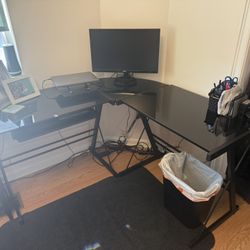 Black Corner Desk