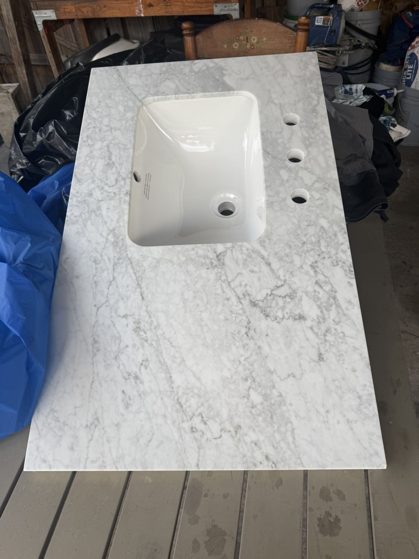 White Marble Sink