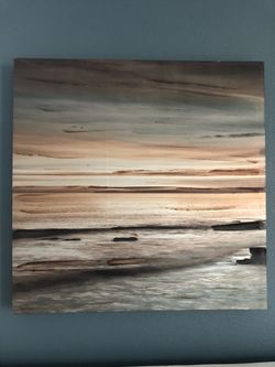 Coastal canvas painting