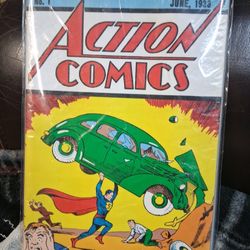 DC Certifies That This Is An Authentic Reprint Of Action Comic Number One, Volume 1, Featuring The First Appearance Of Superman. 