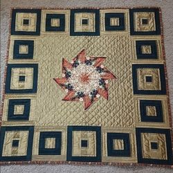 Village Quilts with sunflower design; 34x34