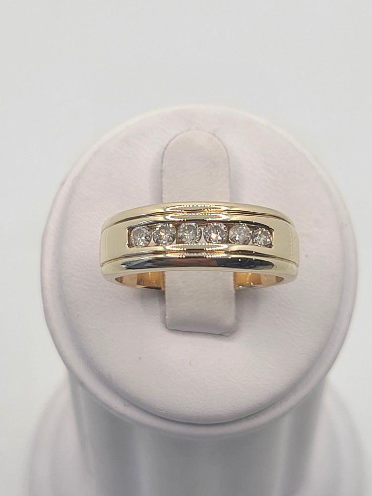 14k Gold 2/3ctw Diamond Wedding Band